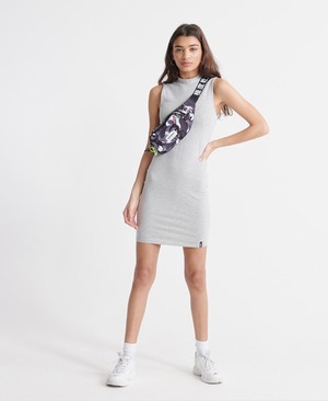 Superdry High Neck Bodycon Női Ruhák Szürke | YDIJS4120